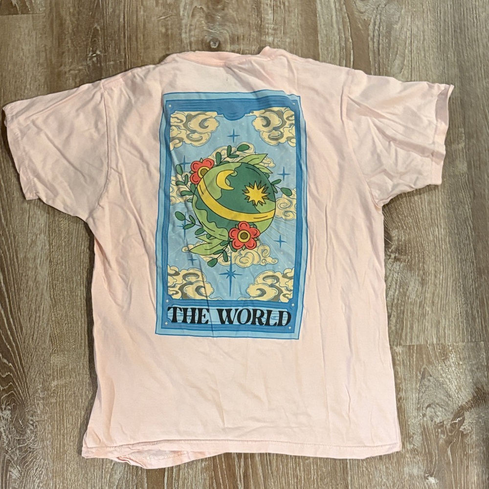 Men’s Tarot Cards Tee with Blue and Green Graphic